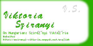 viktoria sziranyi business card